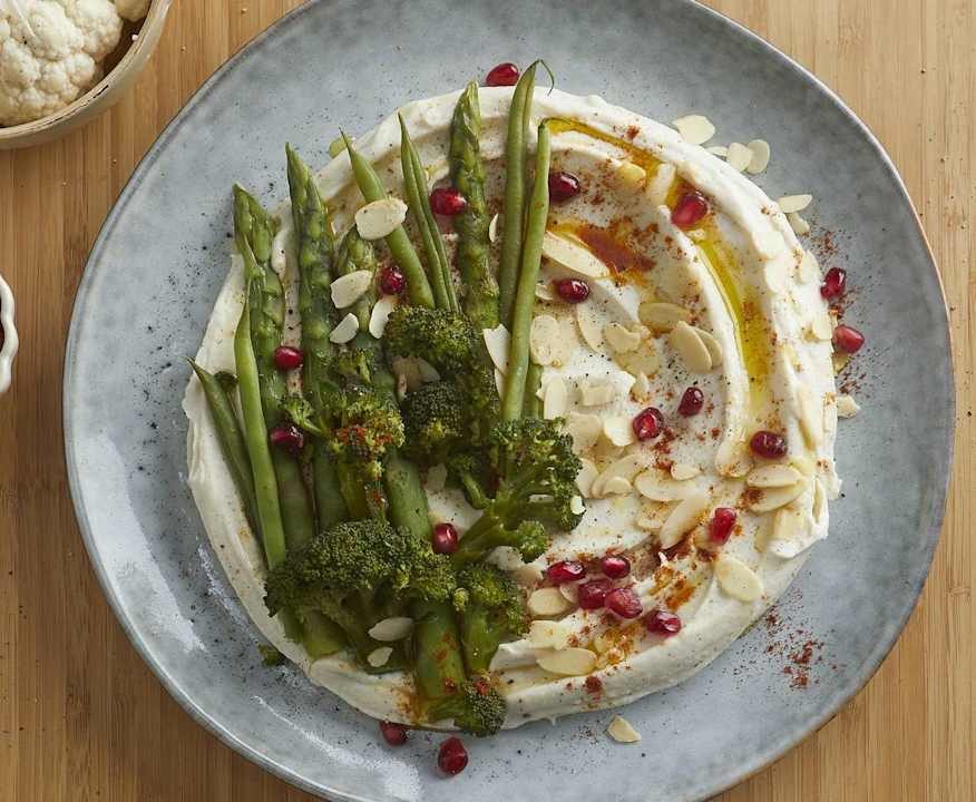 Verdure al vapore con hummus di cavolfiore Low Fat