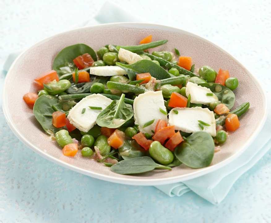 Verdurine in insalata con formaggio di capra Low Carb