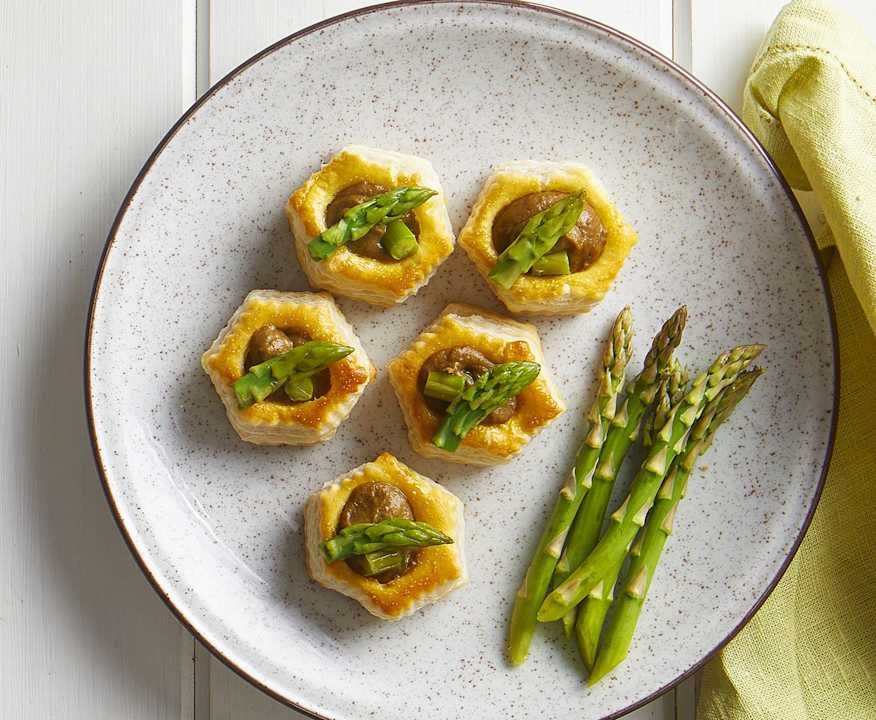 Vol-au-vent con crema di lenticchie e asparagi Low Carb