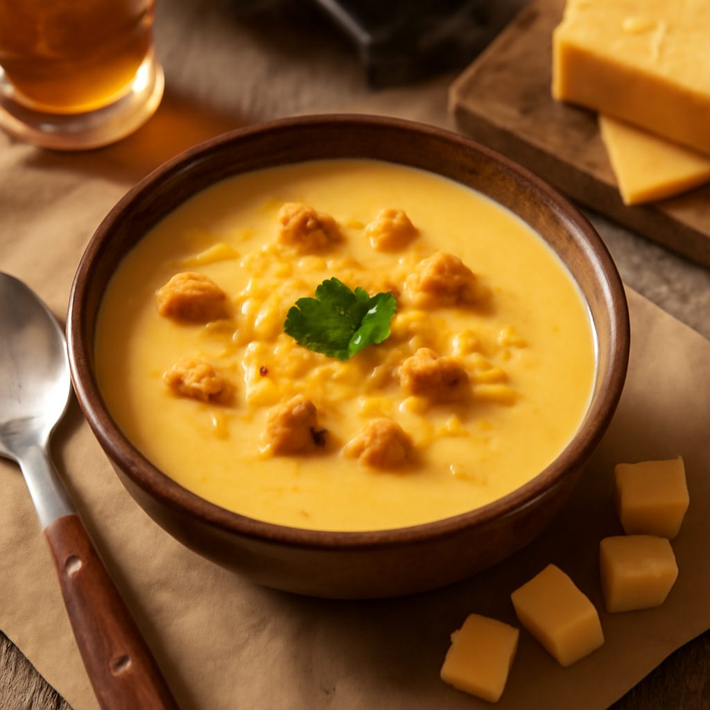 Zuppa di Birra e Formaggio alla Wisconsin