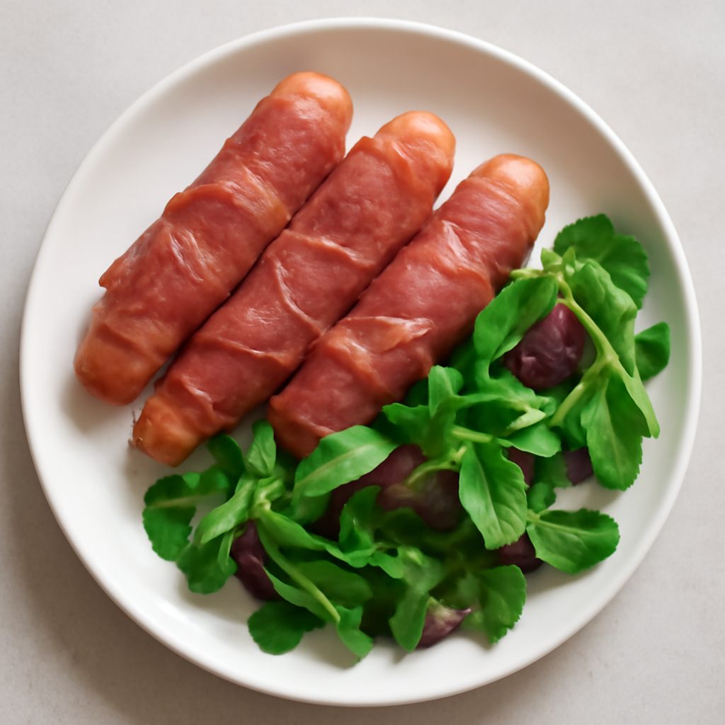 Wurstel vestiti proteici low-carb