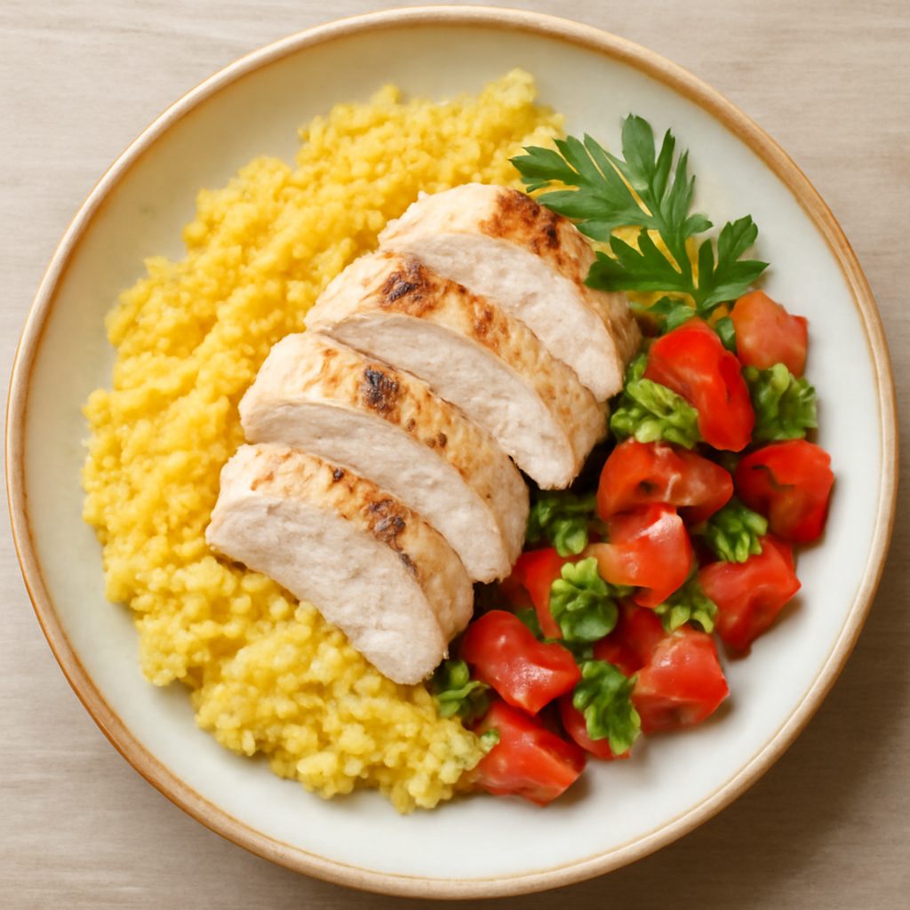 Xerém di mais proteico low-carb con tonno