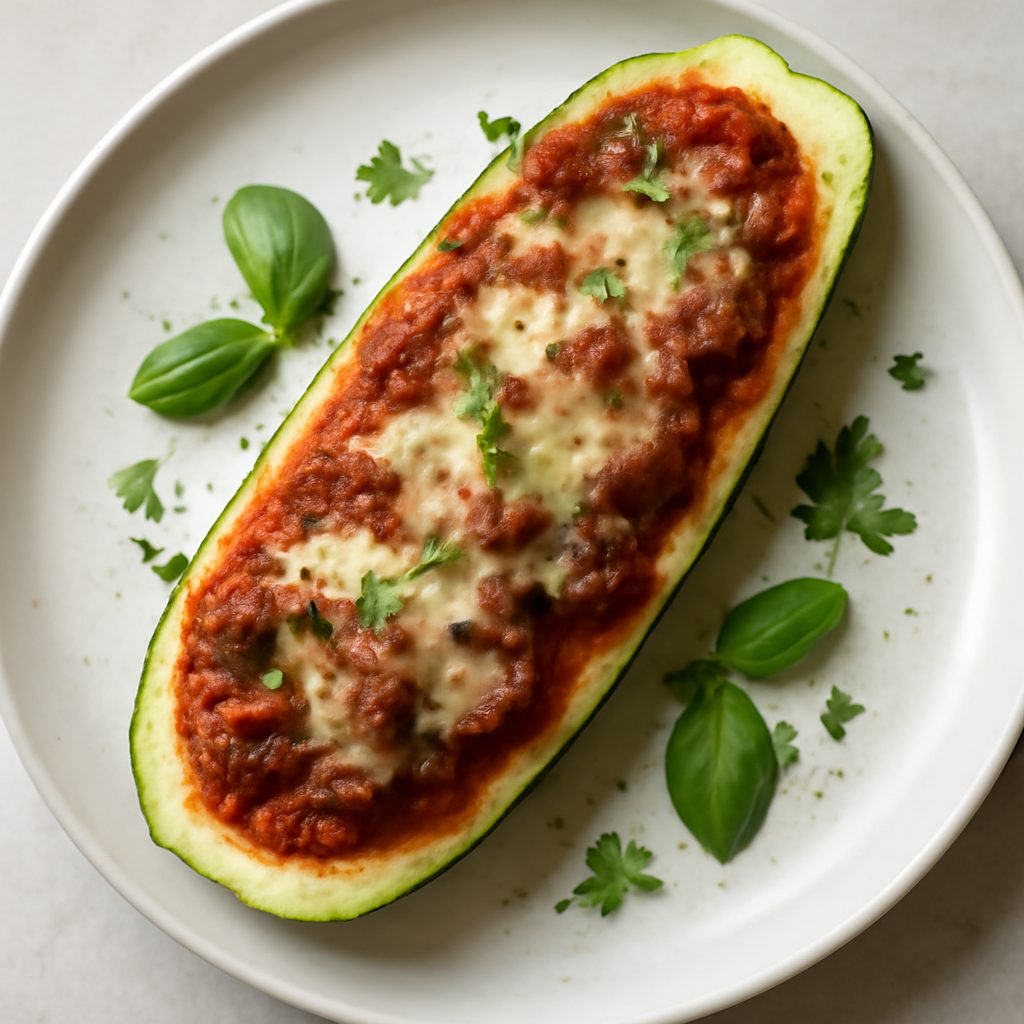 Zucchina ripiena alla marinara