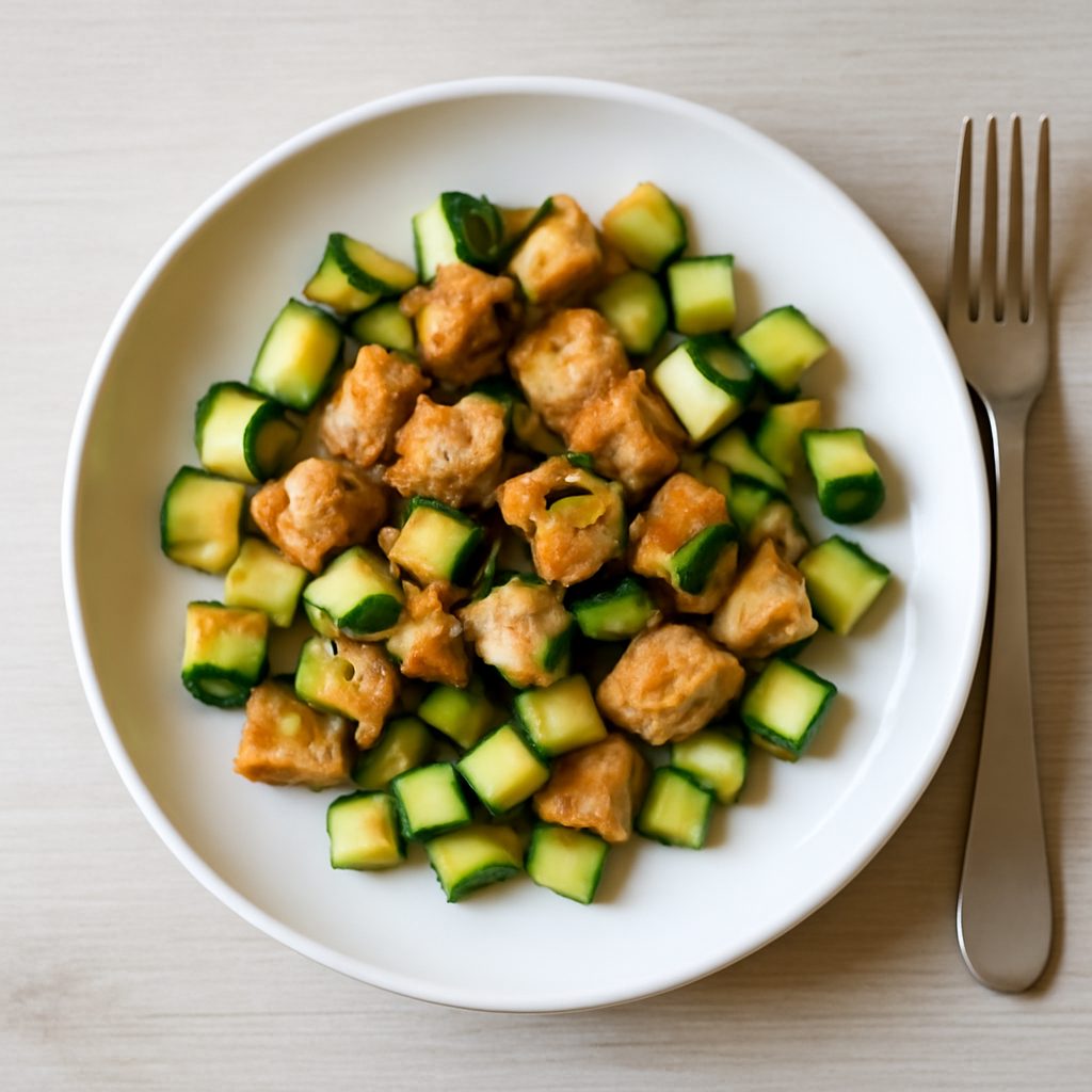 Zucchine a dadini insaporite