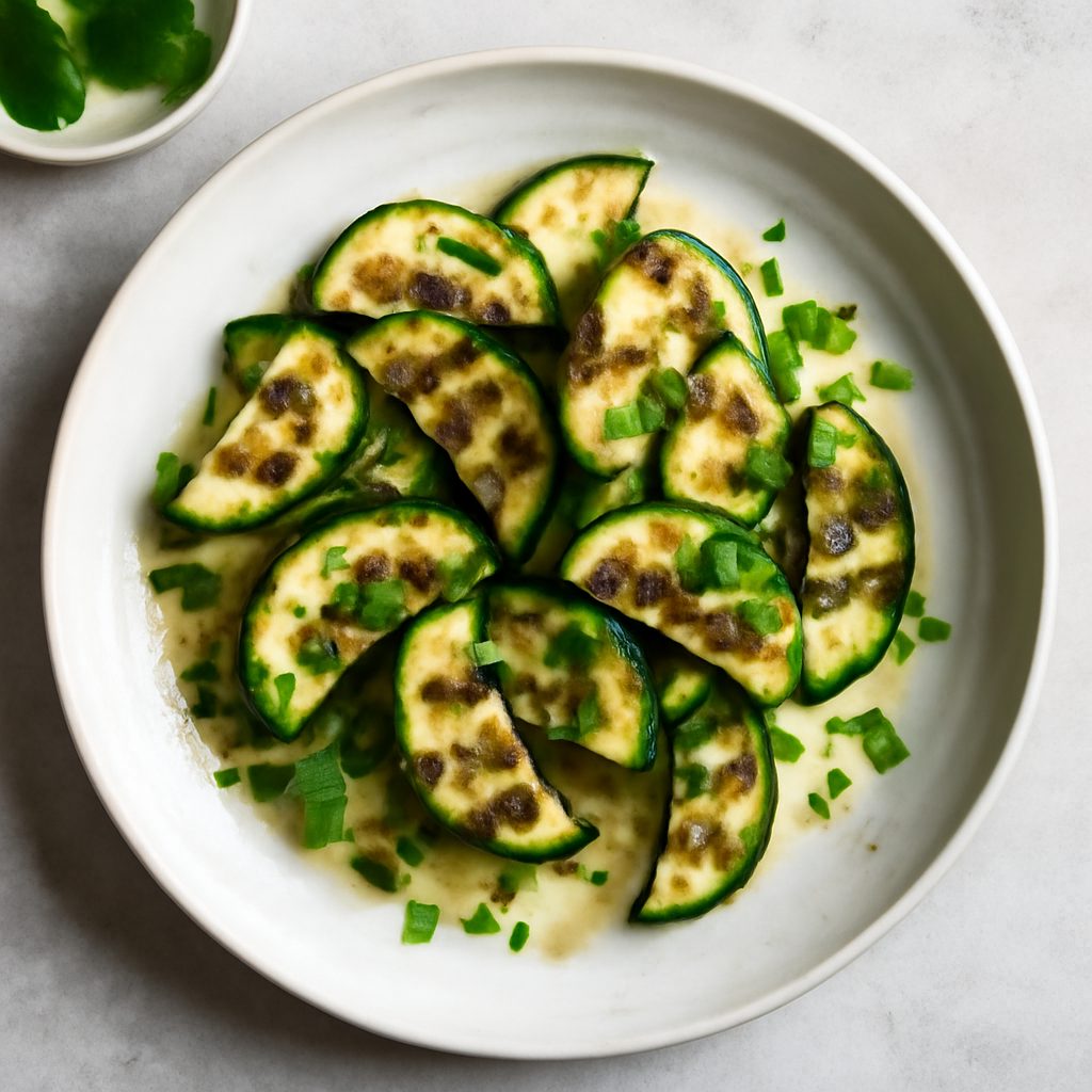 Zucchine grigliate proteiche con condimento limone e basilico fit