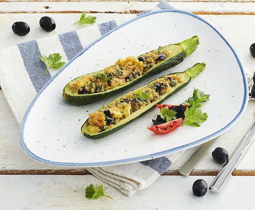 Zucchine ripiene tonno, olive e prezzemolo Protein