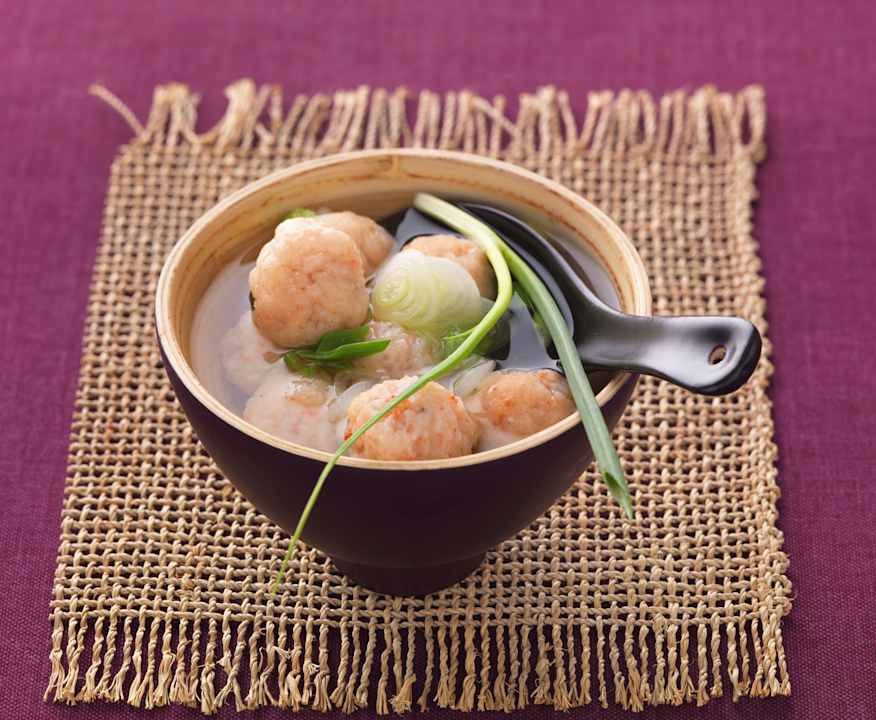 Zuppa cinese con polpette di gamberetti Low Carb