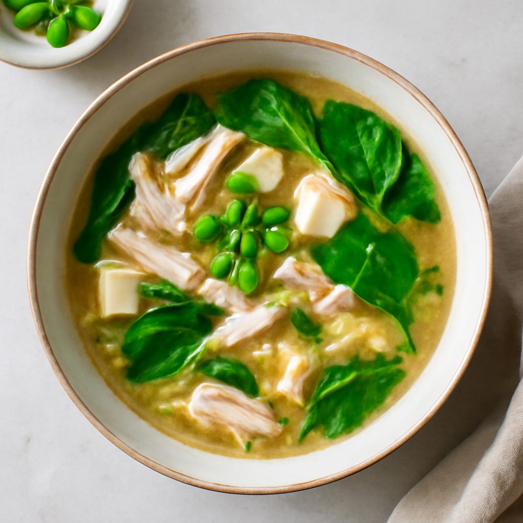 Zuppa cinese proteica con polpette di gamberetti low-carb