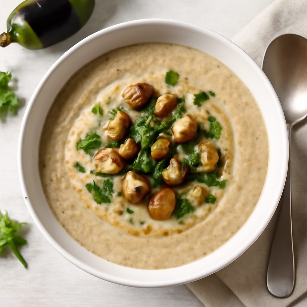 Zuppa cremosa di melanzane