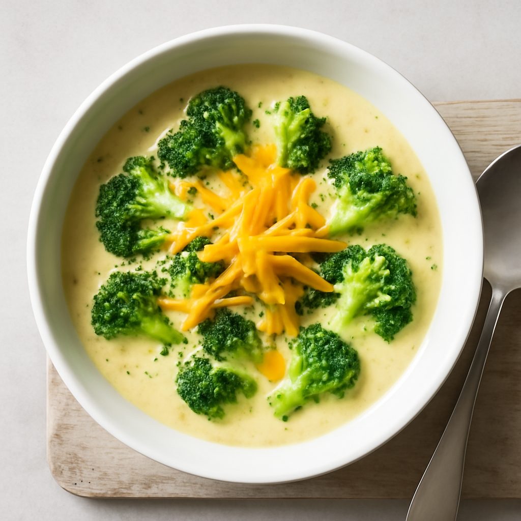 Zuppa di broccoli e cheddar in tazza