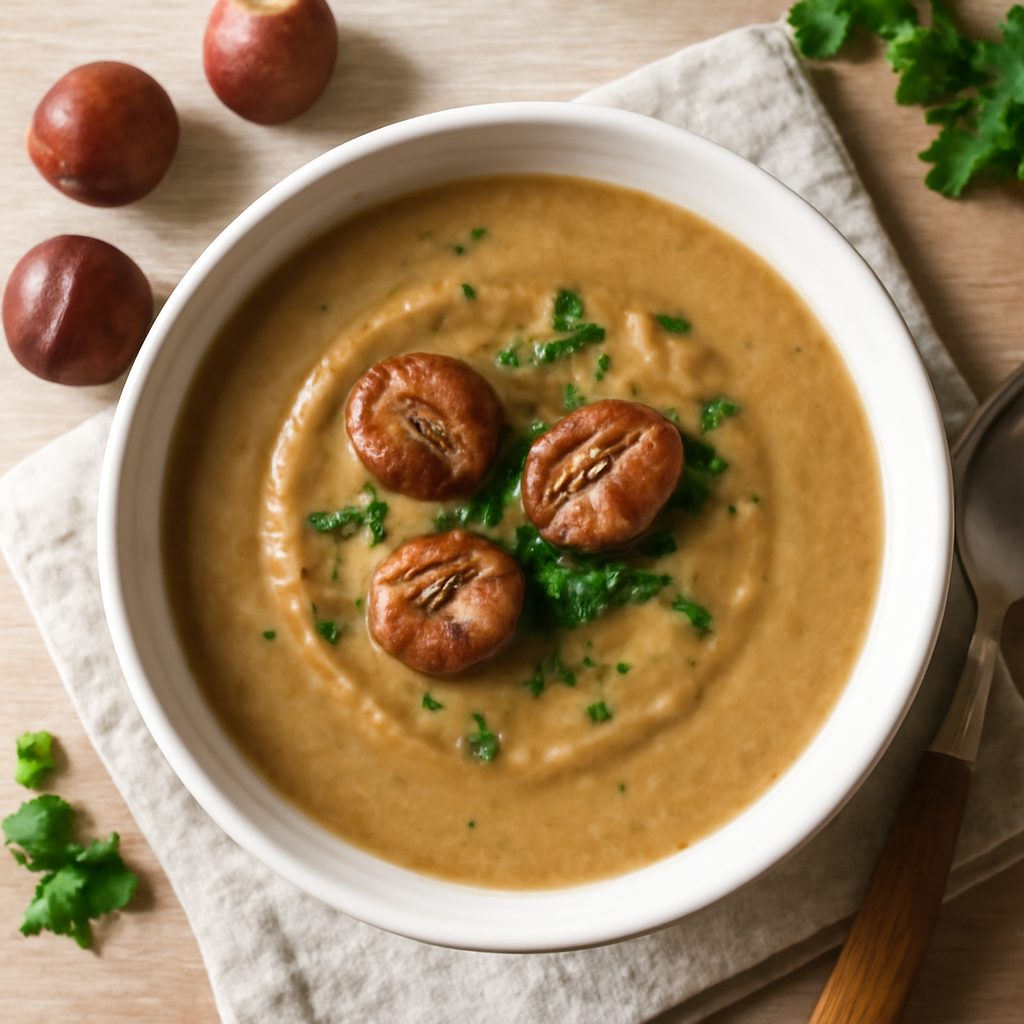 Zuppa di castagne proteica low-carb