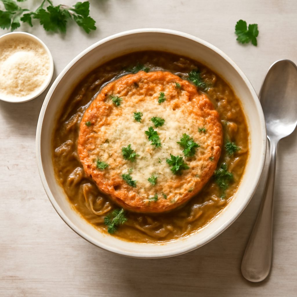 Zuppa di cipolle al Parmigiano Reggiano Proteica Low-Carb