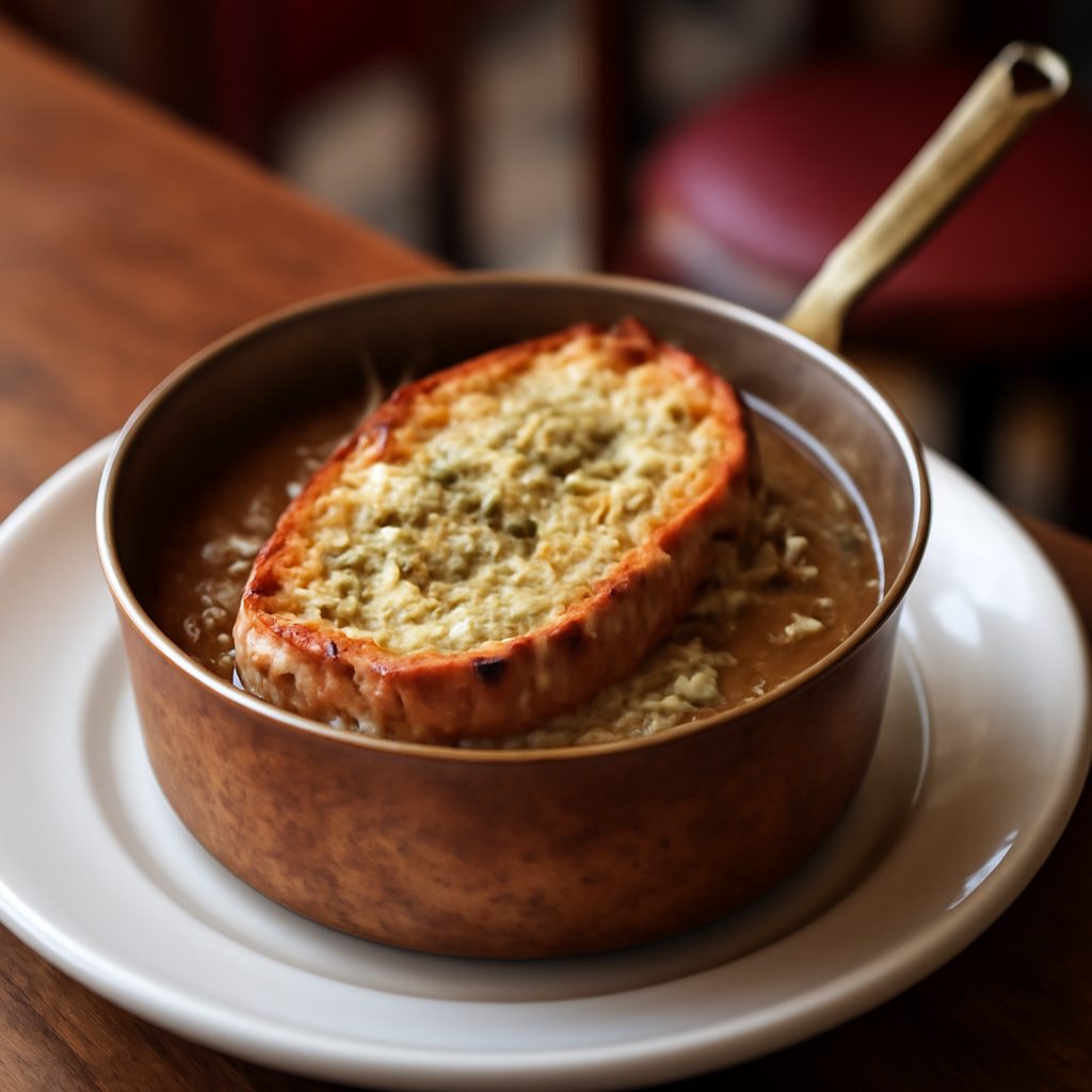 Zuppa di Cipolle alla Francese con Sedano Rapa