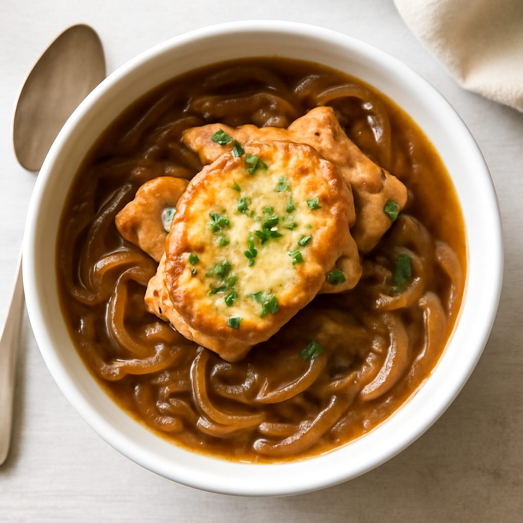 Zuppa di cipolle caramellizzate