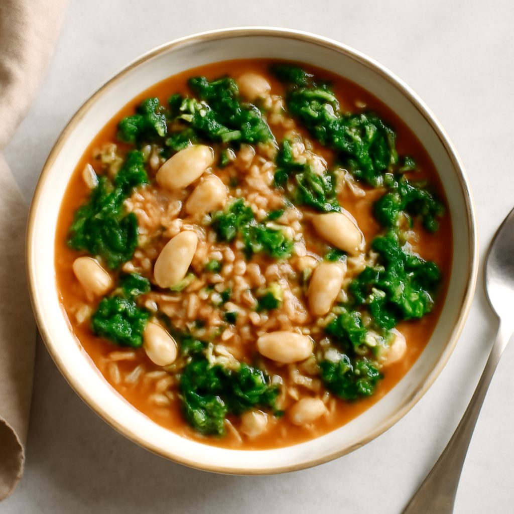 Zuppa di farro e fagioli proteica low-carb