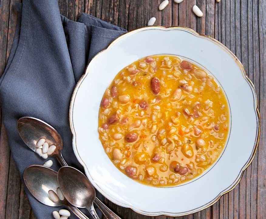 Zuppa di farro e fagioli Low Fat