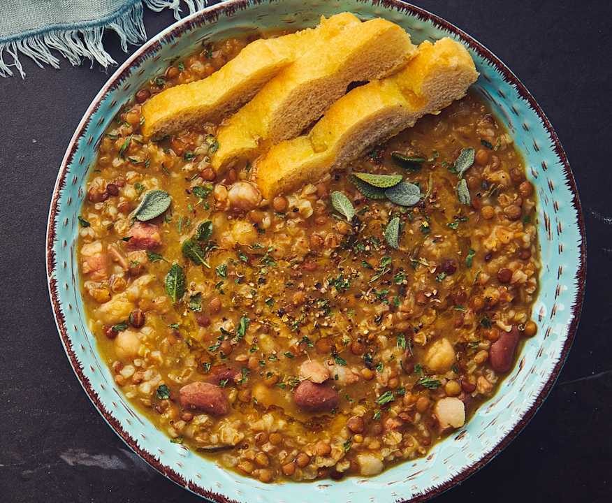 Zuppa di farro e legumi Low Fat