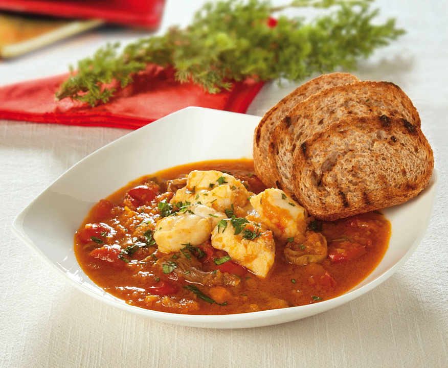 Zuppa di funghi e pescatrice Low Fat