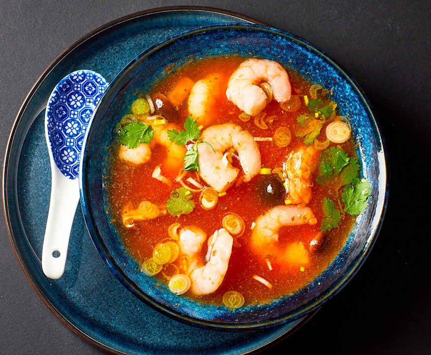 Zuppa di gamberi piccante Low Carb