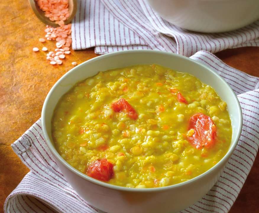 Zuppa di lenticchie e orzo perlato Low Fat