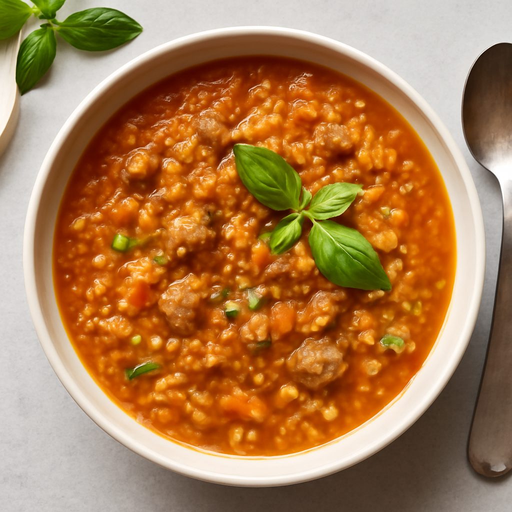 Zuppa di lenticchie rosse al timo