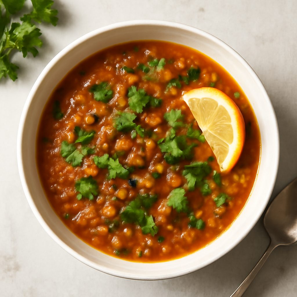 Zuppa di lenticchie speziata marocchina
