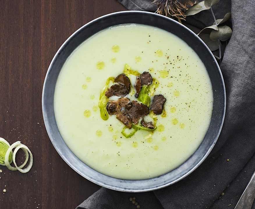 Zuppa di patate e porri al tartufo (vegan) Protein
