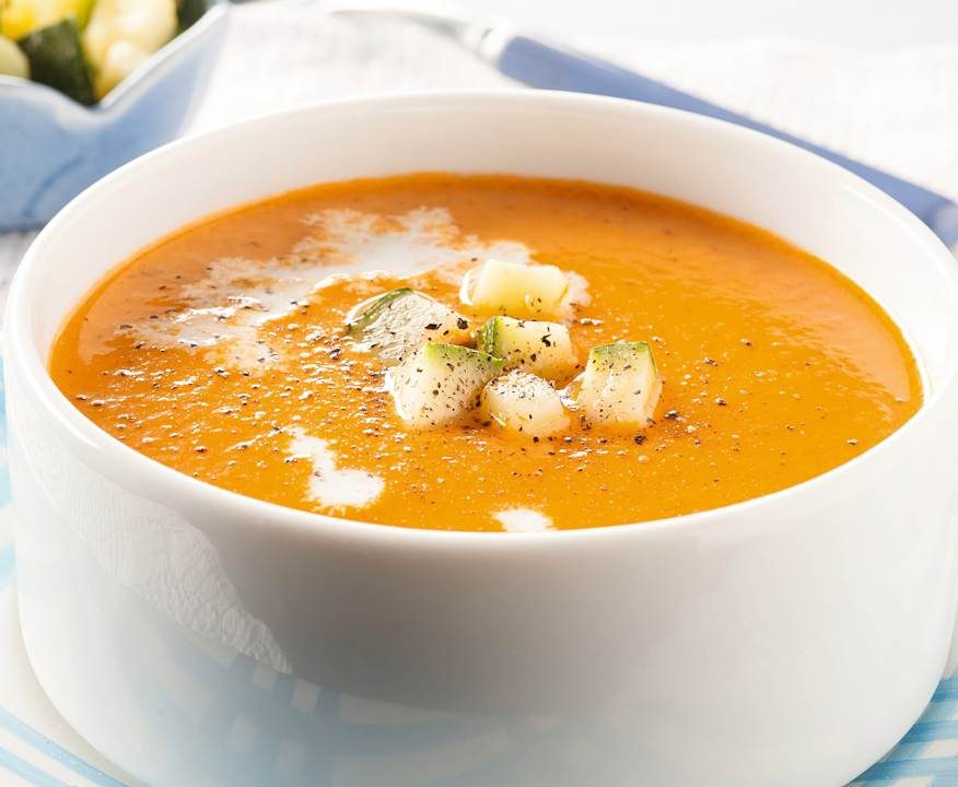 Zuppa di peperoni rossi e zucchine Protein
