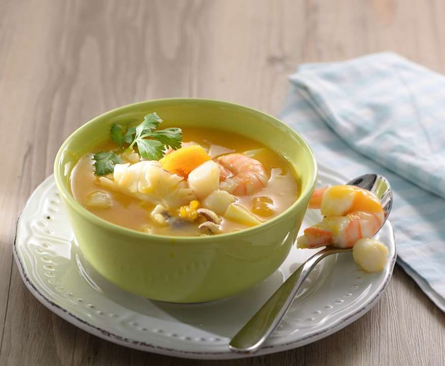 Zuppa di pesce con zucca e tofu Low Fat