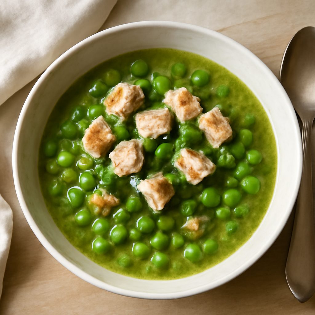Zuppa di Piselli con Prosciutto