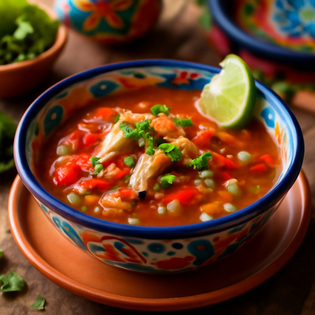 Zuppa di Pollo ai Peperoni Messicana