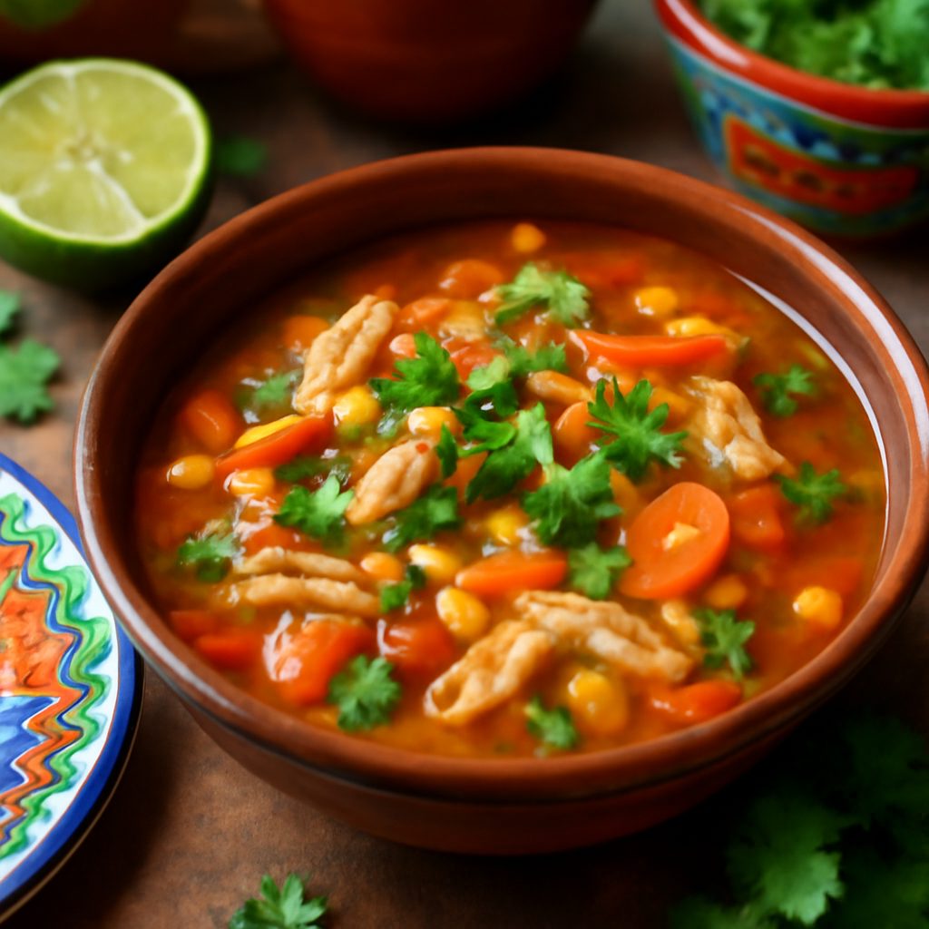 Zuppa di Pollo alla Messicana Low-Carb
