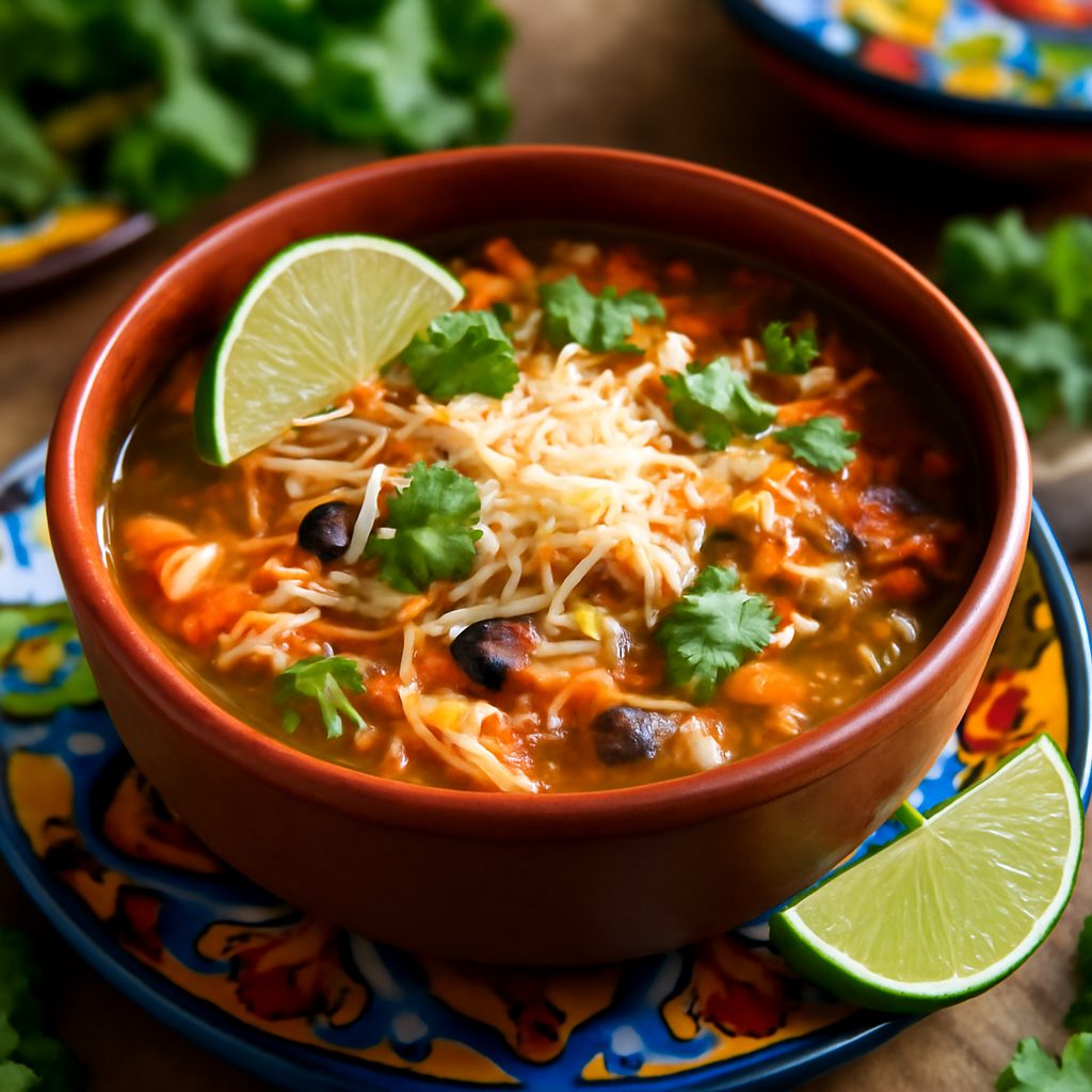 Zuppa di Pollo e Formaggio all'Enchilada