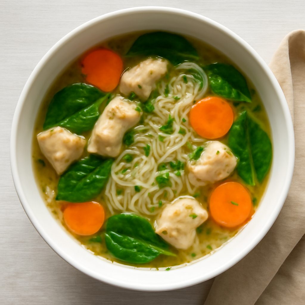 Zuppa di pollo e shirataki
