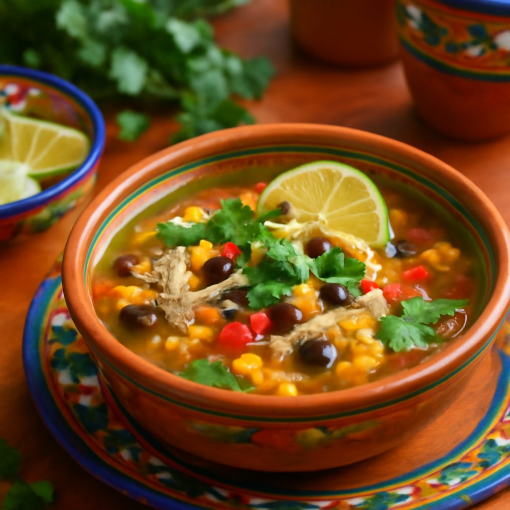 Zuppa di Pollo Messicana