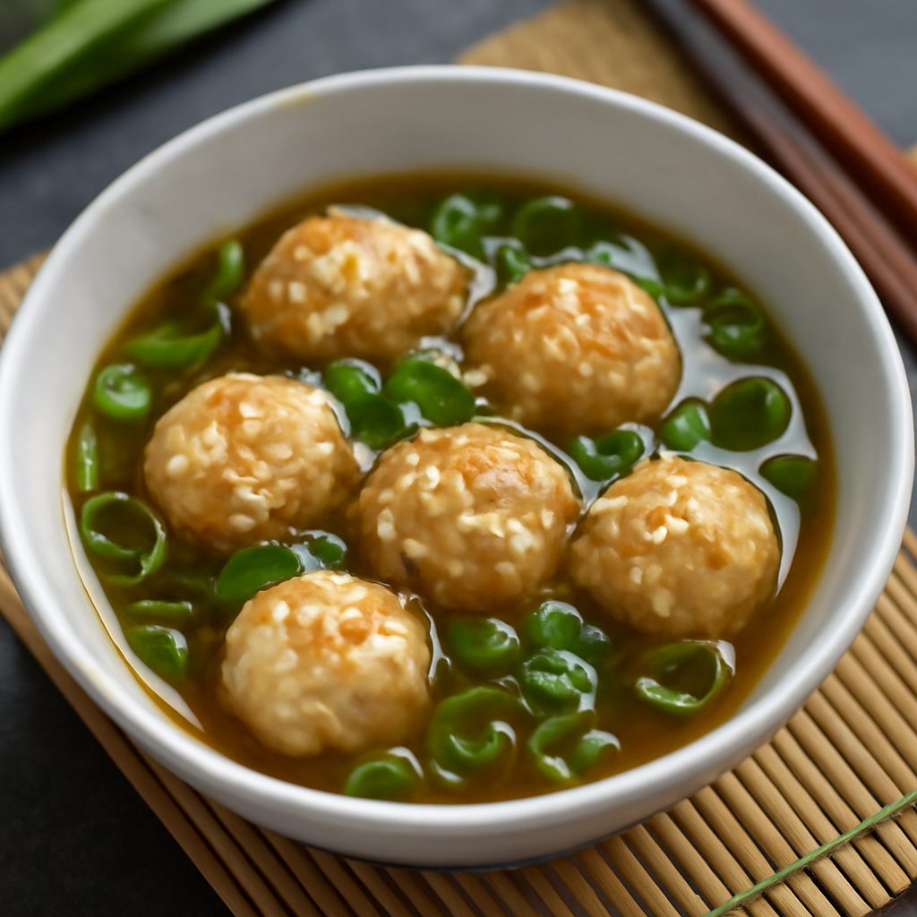 Zuppa di Polpettine di Tofu all'Usanza Cinese Low Fat