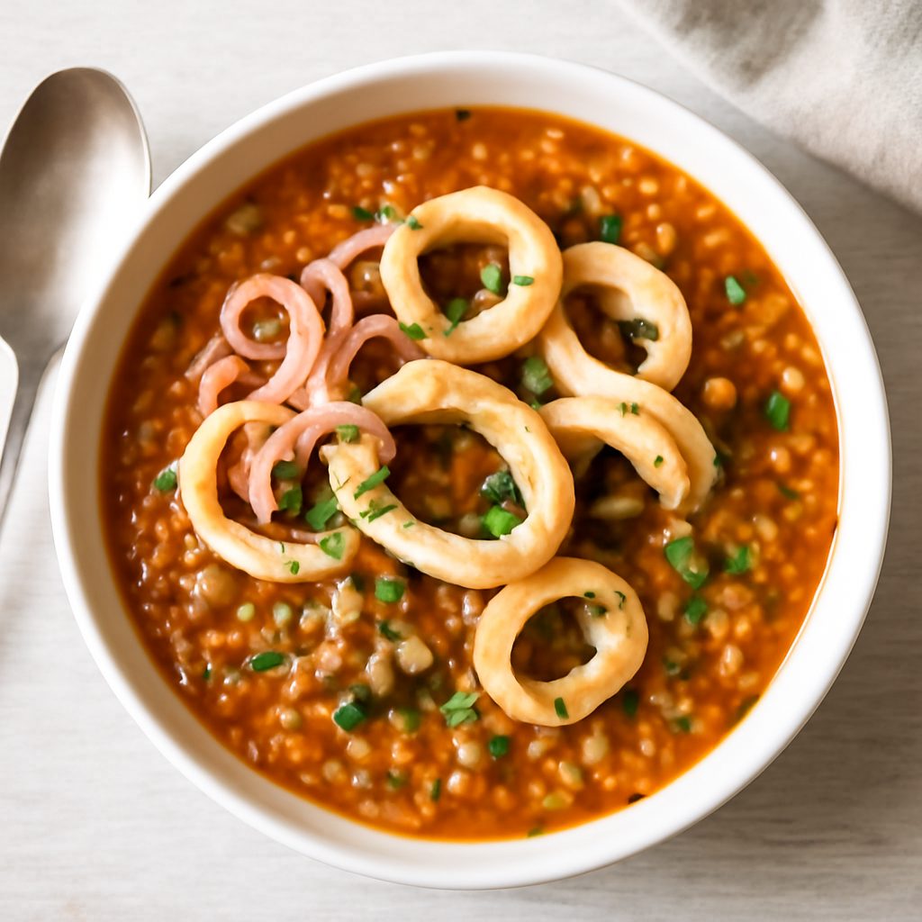 Zuppa di Seppie e Lenticchie Rosse