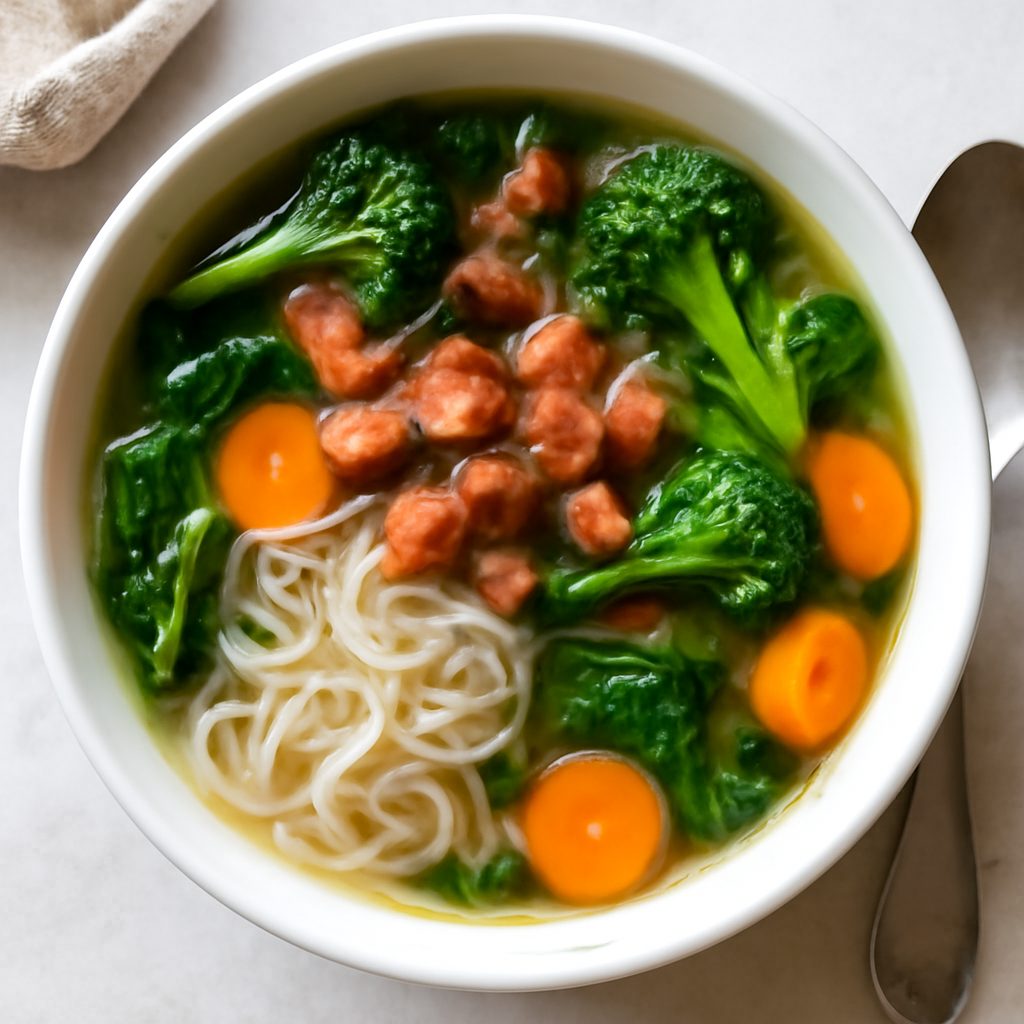 Zuppa di Shirataki, Pancetta e Verdure