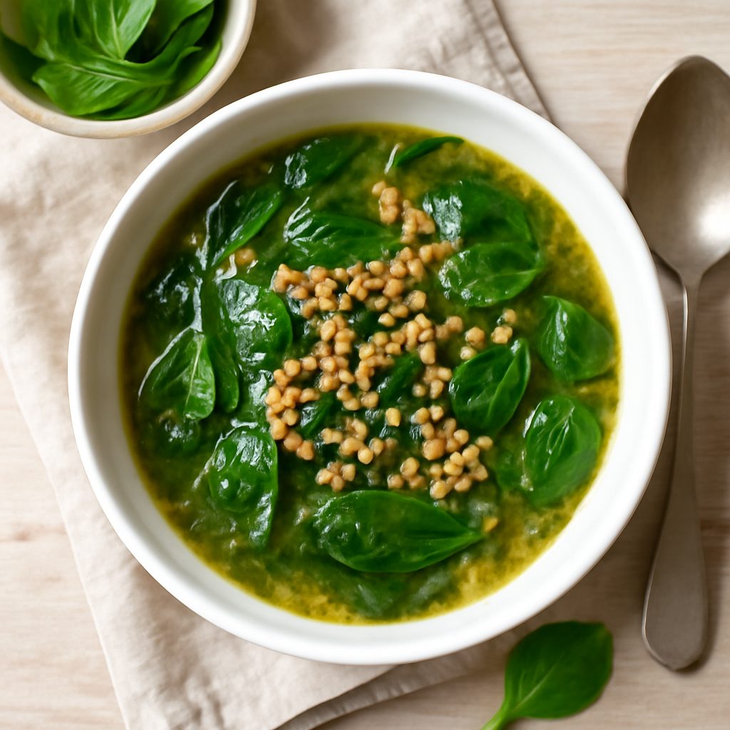 Zuppa di Spinaci e Grano Saraceno