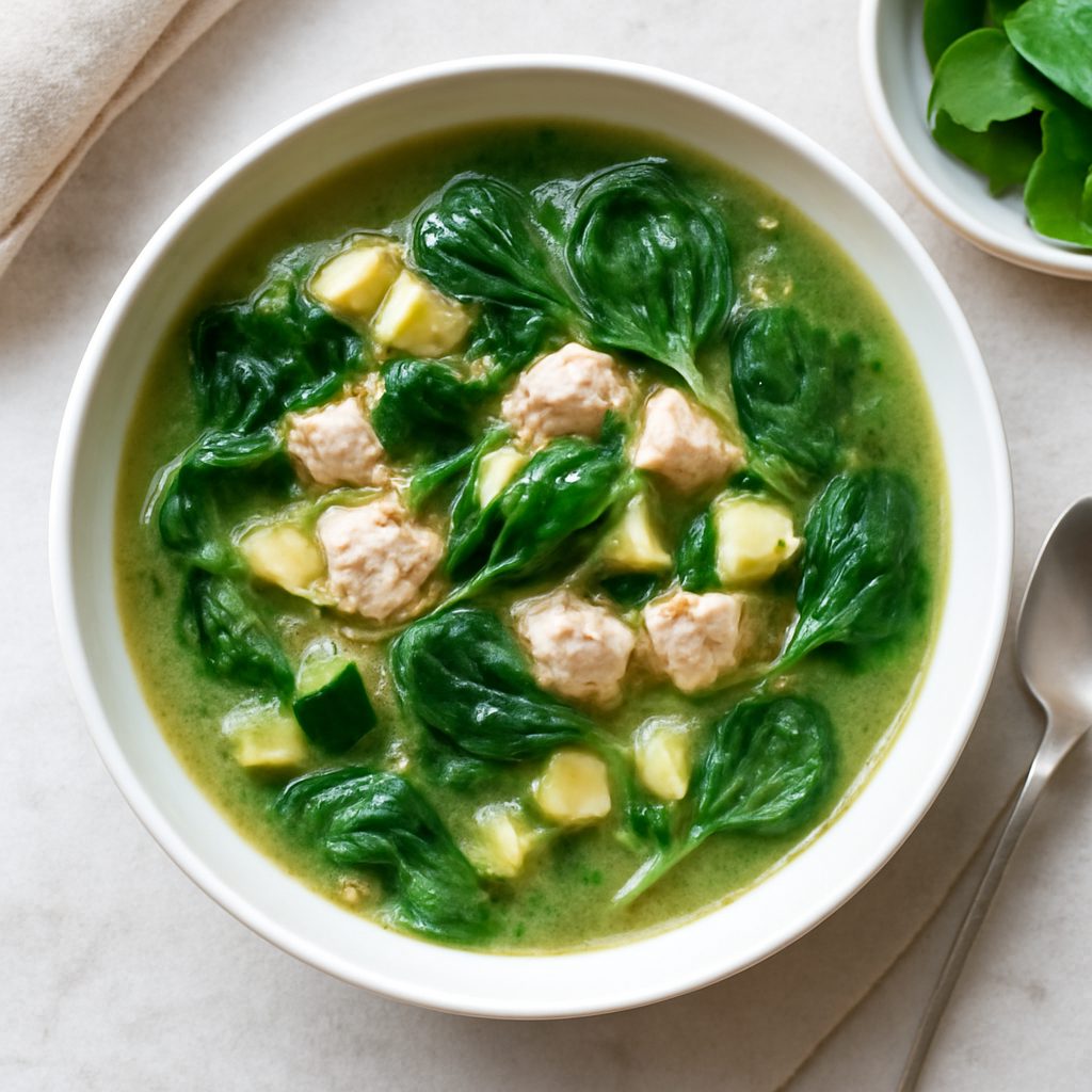 Zuppa di Spinaci e Zucchine con Crema Reale Fit Low Fat