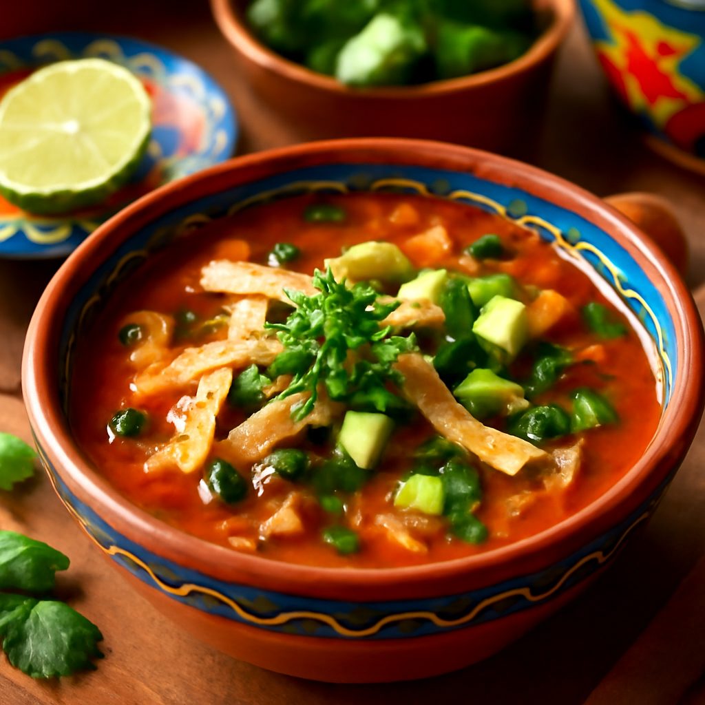 Zuppa di Tortilla Messicana Low-Carb High-Protein