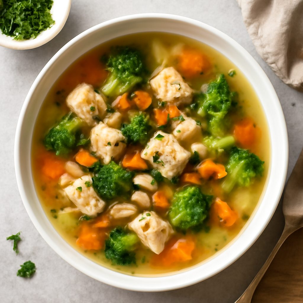 Zuppa di verdure proteica low-carb
