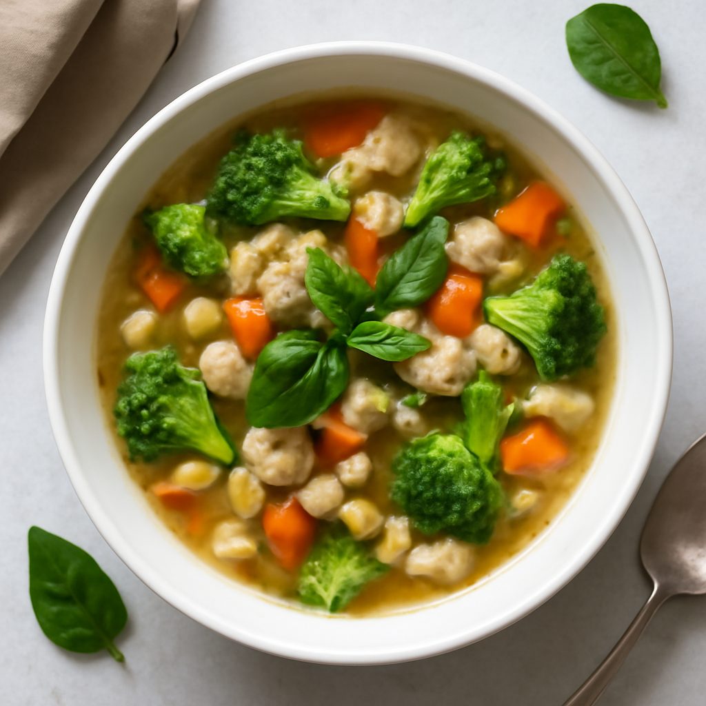 Zuppa di Verdure Proteica Low-Carb