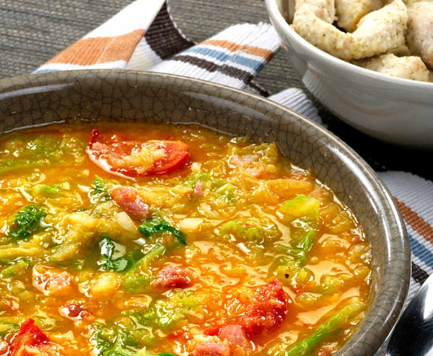Zuppa di verza con bastoncini di pollo Low Fat