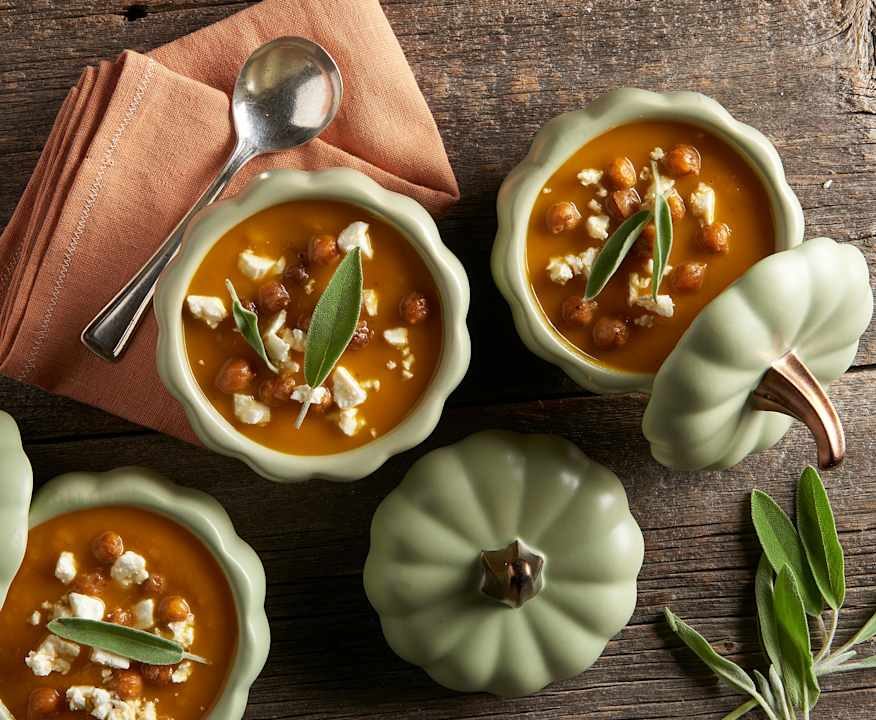 Zuppa di zucca con ceci croccanti Protein
