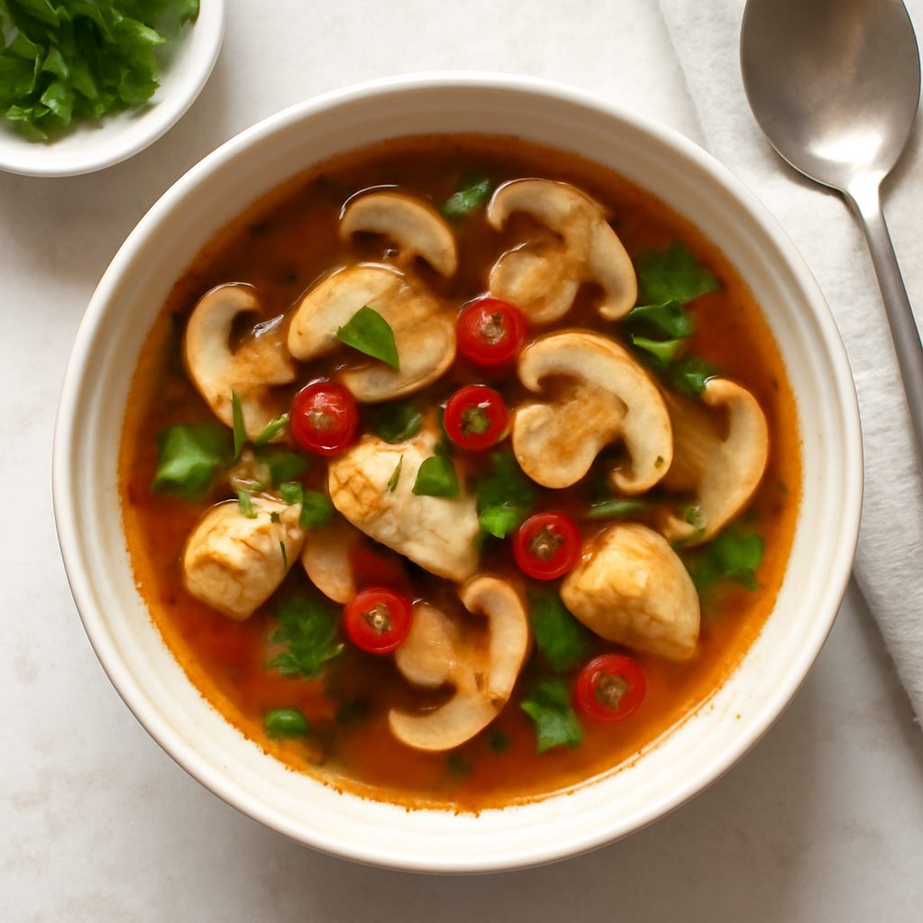 Zuppa piccante ai funghi