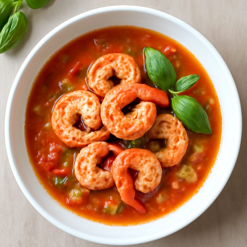 Zuppetta di gamberi proteica low-carb